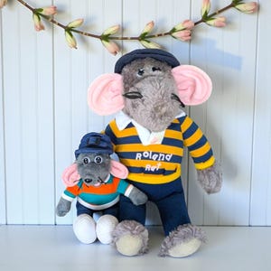 Peluche vintage Roland Rat - Jouet de collection rétro