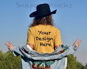 Bella Canvas 3001 Mockup/Bella Canvas Senf Shirt/Western T-shirt Mockup/Boho Mockup/Country Mockup/T-shirt Mockup/Herbst Shirt Mockup