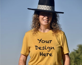 Bella Canvas 3001 Mockup/Bella Canvas Senf Shirt/Western T-shirt Mockup/Boho Mockup/Country Mockup/T-shirt Mockup/Fall Harvest Mockup