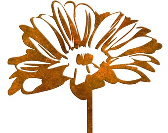 Roestige Daisy Tuin Sieraden Corten Staal XL (20.6x93.2cm), Roestige Bloem, Buiten en Tuinieren, Decor Ornament Voor Terras, Tuin En Balkon