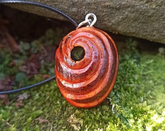 Naruto Pendant carved from Avocado pit [Carving, Necklace, Jewelry]