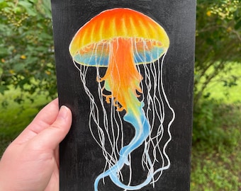 オリジナルクラゲ色鉛筆画（11x14） - Etsy 日本