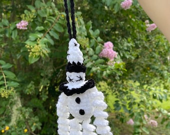 Crochet Clown Keychain | Crochet Pierrot Keychain | Cotton Candy Clown Keychain | Clown Keychain | Clowncore Gifts