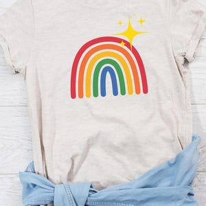 Rainbow Pride Month T-Shirt, LGBTQ Unisex Tee, Rainbow Flag Shirt, LGBTQ Pride Apparel, Gay Pride Clothing