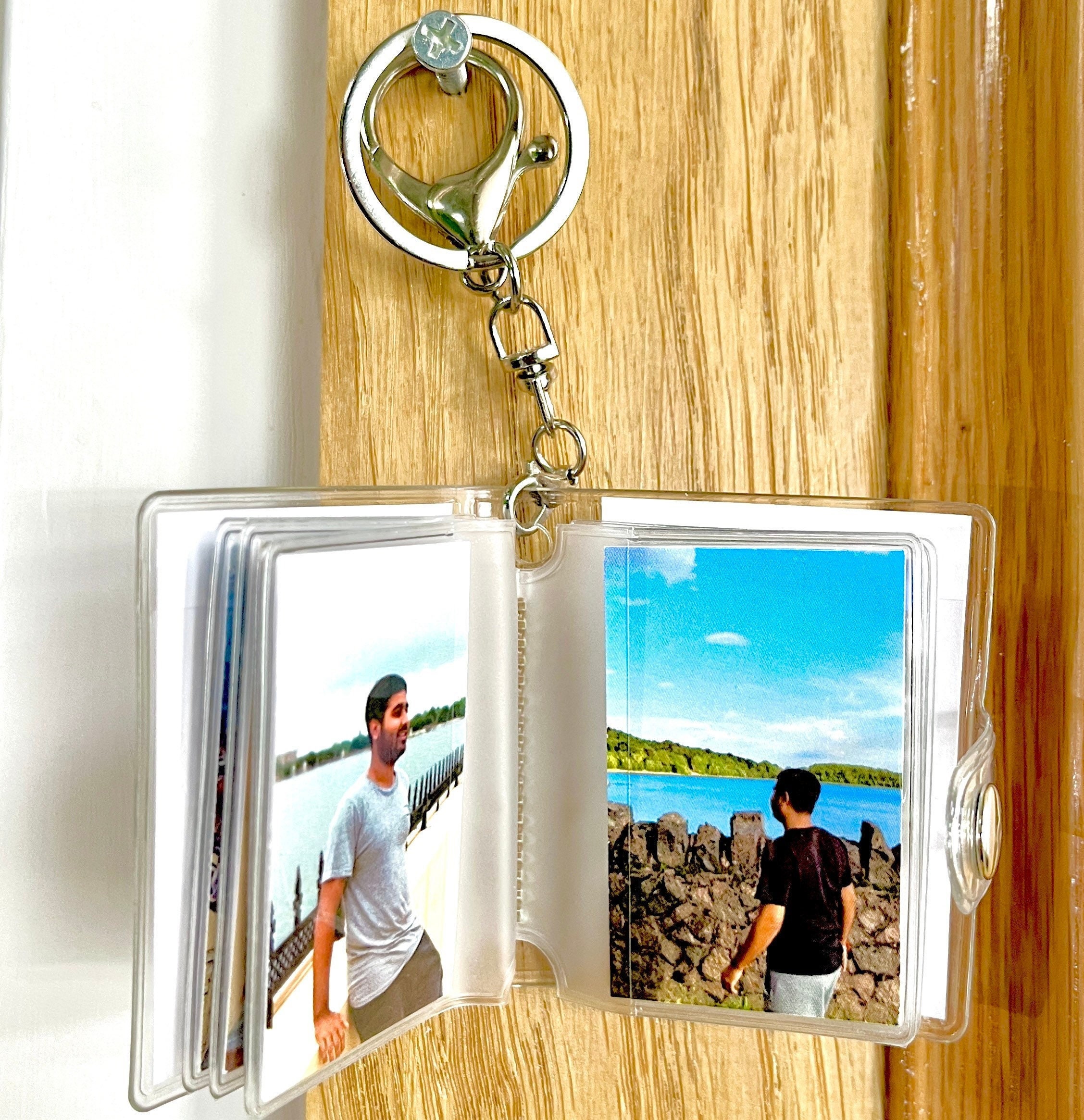 Custom Photo Album Keychain Personalized Photo Leather Keychain Romantic  Gift