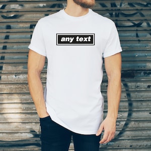 Premium Oasis Inspired T-Shirt | Customised Letters | Indie T Shirt Top
