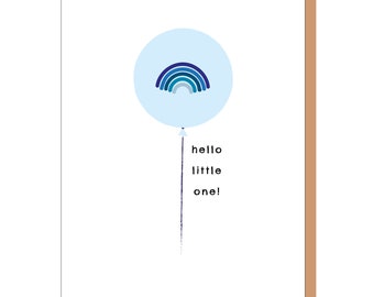 Hello little one, new baby greeting card