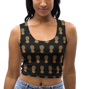 Swingers Upside Down Pineapple Crop Top; Swingers Lifestyle Tank Top; Clothes For Swinging Couples; Hotwife Cropped Shirt; Swingers Gifts