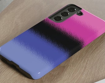 Omnisexual TOUGH phone Case; Sprayed omni pride flag Iphone case,  Omnisexual case for Samsung galaxy; LGBTQ case for Google pixel