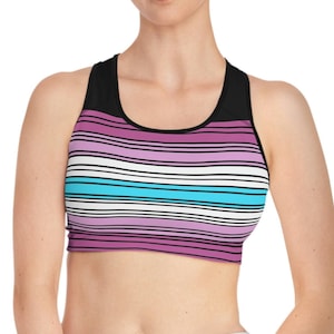 Femboy Sports Bra; Subtle Femboy Pride Workout Top; Discreet Pride Non Padded Racerback Gym Apparel; LGBTQ Sports Bra