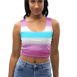 haut court Femboy ; Chemise courte Femboy vaporisée drapeau ; Tenue de fierté Femboy ; Débardeur LGBT tendance ; Défilé de la fierté LGBTQIA
