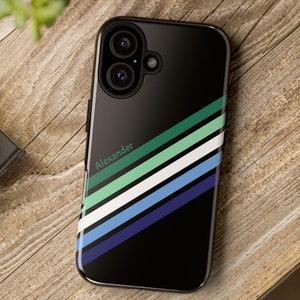 Personalized MLM Pride TOUGH Phone Cases For IPhone Samsung And Google; Custom Gay Male Pride Flag Phone Case Gift For Son Boyfriend Brother