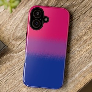 Bisexual TOUGH Phone Case; Sprayed Bi Pride Flag Iphone Case, Bisexual Case For Samsung Galaxy; LGBTQ Case For Google Pixel