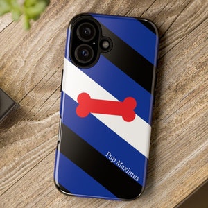 Gepersonaliseerde puppy Play-telefoonhoesje; Pup Play Pride Flag IPhone Samsung Galaxy Google Pixel TOUGH Case, Pet Play-cadeau voor pup en geleider