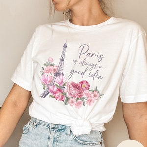Floral Paris France shirt