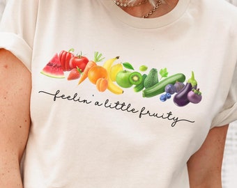 Fruktig skjorta, jordgubbs-Cottagecore-aetisk t-shirt, subtil lesbisk bisexuell queer-t-shirt, rolig HBTQ-t-shirt, gåva för Pride-månaden
