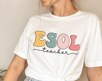 ESOL Teacher Shirt, English Language Learning Coach T-shirt, Billingual Teaching Tshirt, Teacher Appreciation Gift, Multilingual Specialist