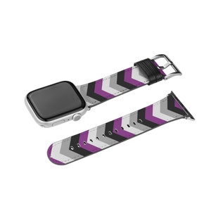 Asexual watch band for Apple iwatch, Subtle ace pride watch strap, LGBTQ pride, 38mm 40mm 41mm 42mm 44mm 45mm - Smart watch NOT INCLUDED