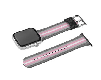 Demigirl Uhrenarmband für Apple iWatch, Uhrenarmband Subtil Pride, diskret LGBTQ Passend für alle Serien - 38 40 41 42 44 45 46 49 mm - Uhr NICHT INKL