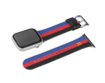 Polyamory watch band for Apple iwatch, Subtle pride watch strap, discreet LGBTQ 38mm 40mm 41mm 42mm 44mm 45mm - Smart watch NOT INCLUDED