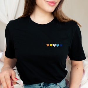 Subtle Aroace Shirt; Discreet Aroace Pride Tshirt; Aromantic Asexual Hearts Pocket Tee; LGBT Clothing; LGBTQ Gift For Aro Ace Daughter Son