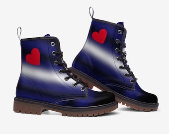 Leather Pride Boots; Leather Pride Flag Vegan Leather Combat Shoes; Gay Subculture Outfit For Pride Parade; LGBTQ Clothing, Unisex Boots