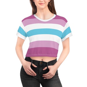 Vêtements Femboy, haut court Femboy Flag Pride ; Chemise courte Femboy Sissy ; Tenue de défilé de la fierté Femboy