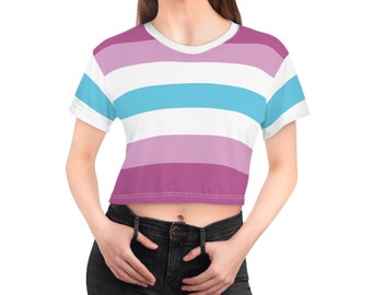 Vêtements Femboy, haut court Femboy Flag Pride ; Chemise courte Femboy Sissy ; Tenue de défilé de la fierté Femboy