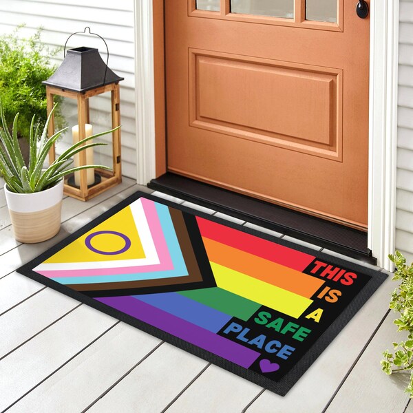 Pride Doormat Can't Even Think Straight Gay Lesbian Pride Doormats Entrance Floor Mats Doormats LO1393 main image 0
