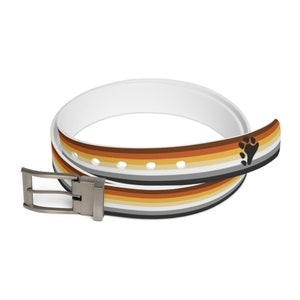 Bear pride belt, Gay bear brotherhood pride outfit merch; Bear high quality TPU belt; Durable lgbtq accessories; Bear gift for gay male