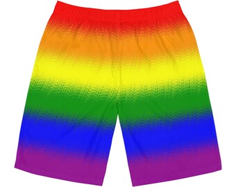 Pride Rainbow Swimwear Gay Pride Swim Shorts Pride Flag Summer