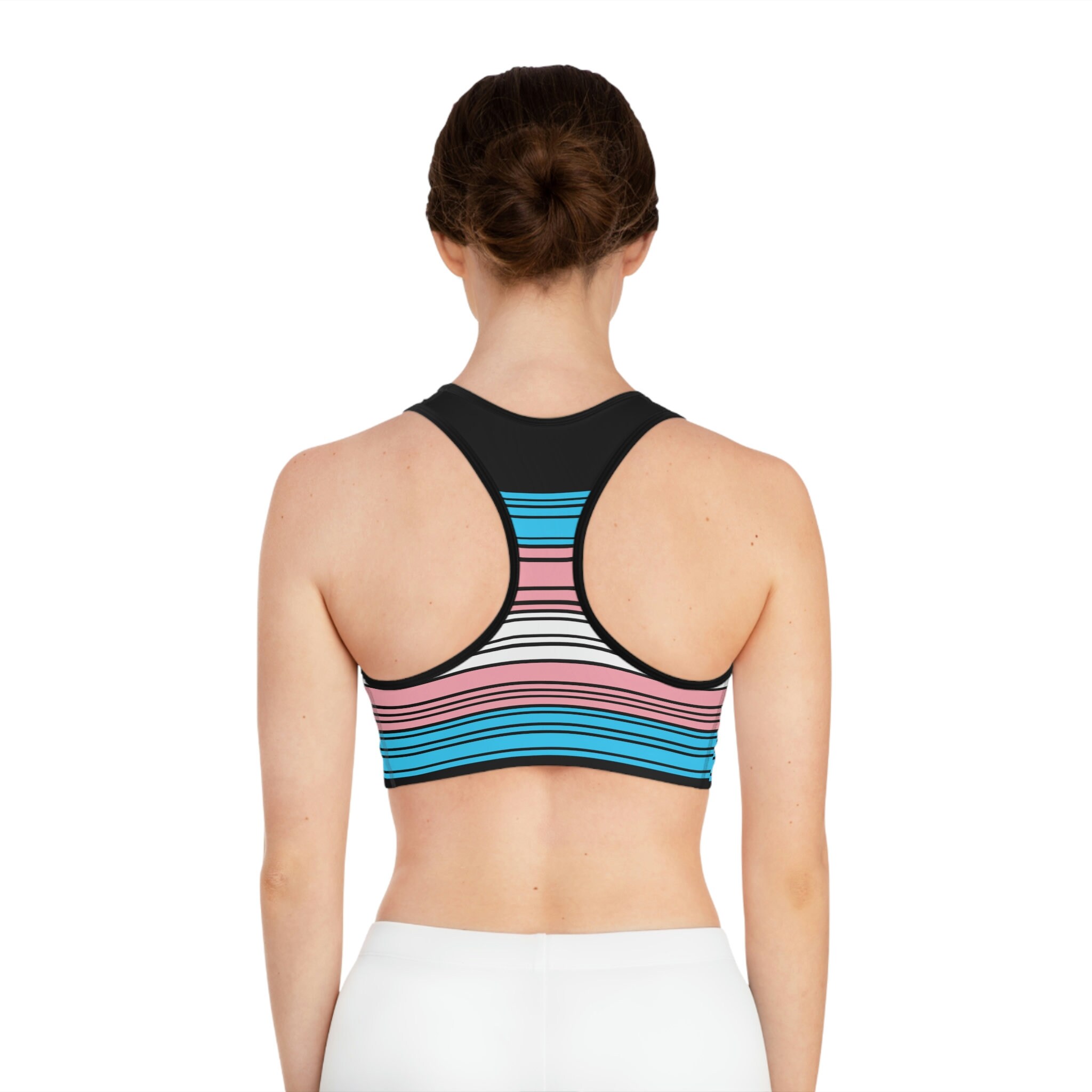 Transgender MTF sports bra; Subtle trans workout top sold by Thien, SKU  232776