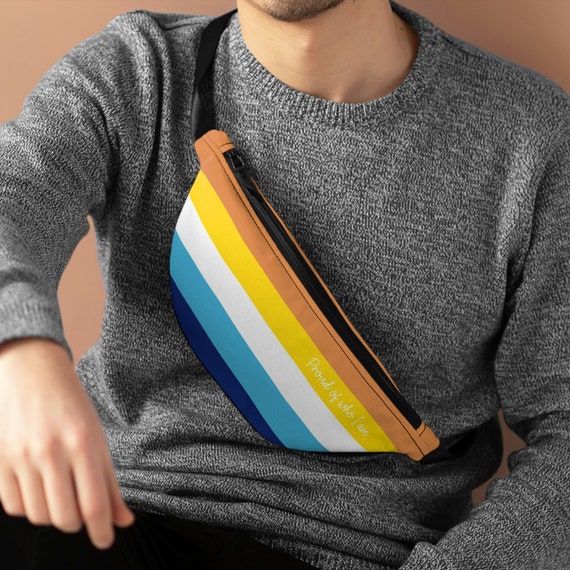 Aroace Fanny Pack; Aromantic Asexual Pride Flag Crossover Bag; LGBTQ Visibility Travel Waist bag; LGBT Awareness Merch For Him Her Or They