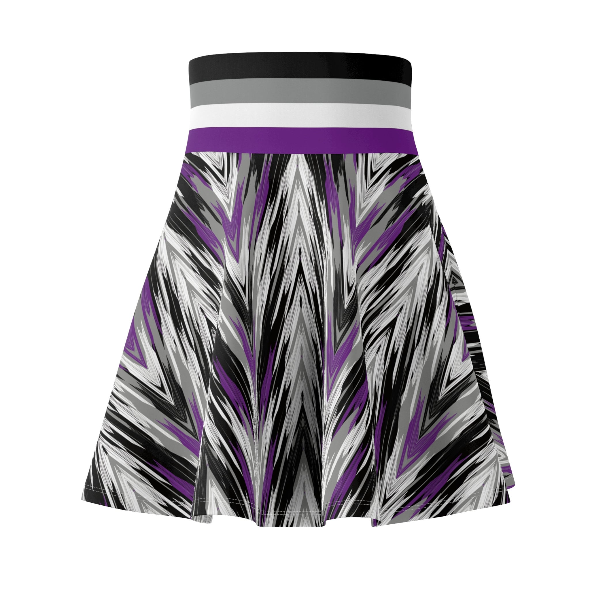 Asexual Pride Flag Skater Skirt; Subtle Ace Pride Outfit; Asexual Clothing; LGBTQ Discreet Gift
