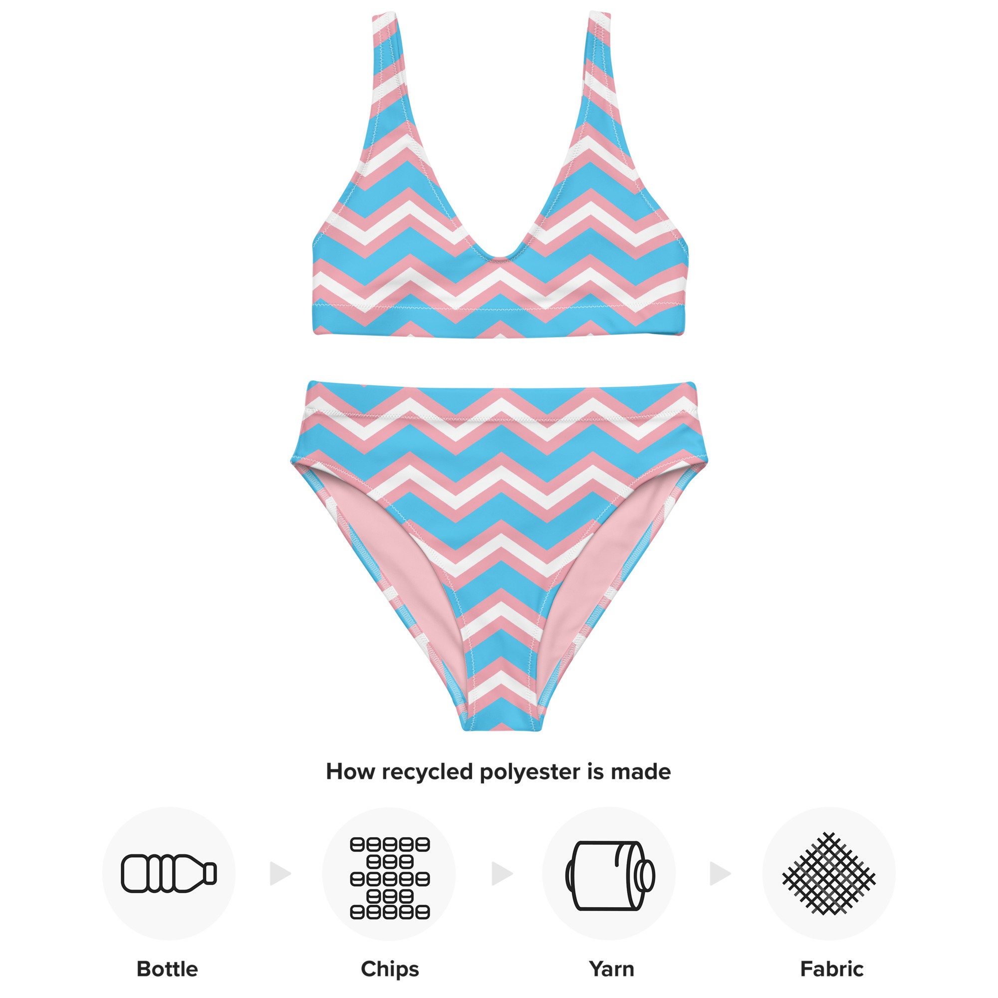 Transgender Swimwear Transgender Mtf Bikini Trans Pride Flag Etsy