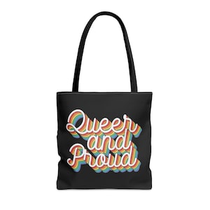 Queer tote bag; Gay pride bag; Rainbow pride tote bag; LGBTQ visibility shopping bag; LGBTQIA merch; LGBT coming out gift; Pride awareness