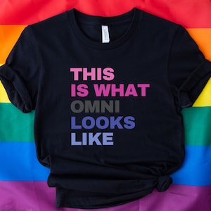 Omnisexual Shirt; This Is What Omni Looks Like Tshirt; Minimalist Omnisexual Pride Shirt; Omni Pride Outfit; LGBTQ Statement Clothing
