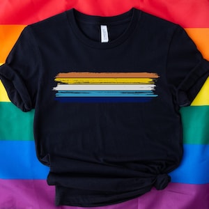 Grunge Aroace Flag T-shirt, Aromantisk Asexuell Pride-tröja