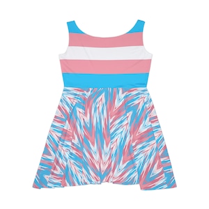 Trans Color Outfit MTF Transgender Dress; Trans Flag Pride Outfit; Cute LGBTQ Mini Skater ...