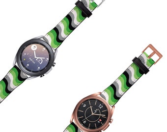 Aromantic watch band for Samsung Galaxy smartwatch; Aro pride watch strap, LGBT pride gift, series 4 5 6 7 classic pro FE-Watch NOT Included