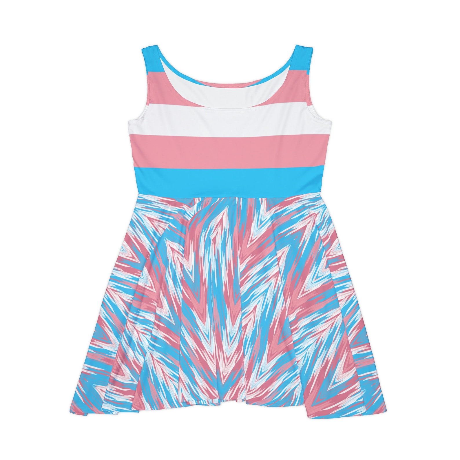 Trans Color Clothes MTF Transgender Dress; Trans Flag Pride Outfit; Cute LGBTQ Mini Skater ...