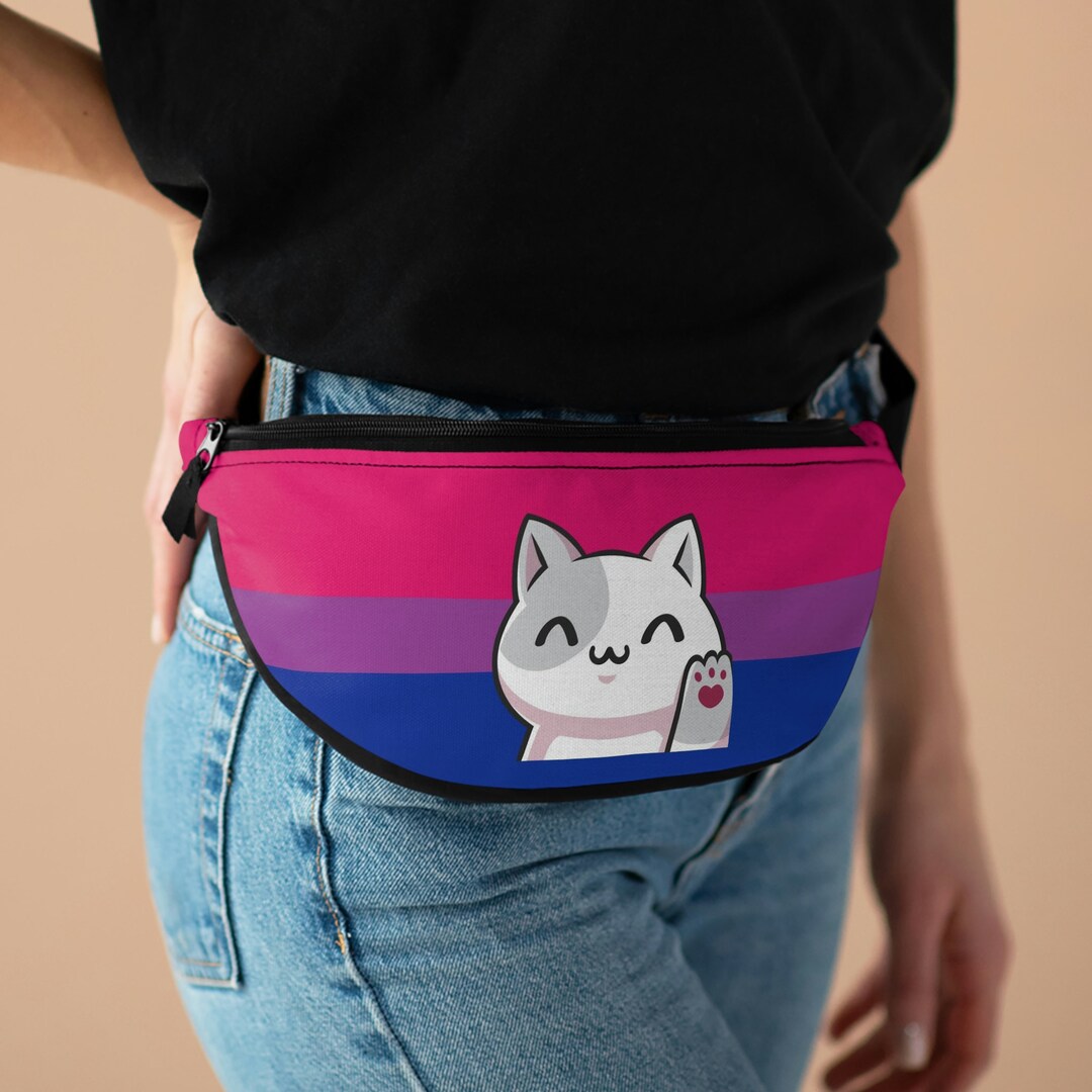 Subtle Bi Bag Bisexual Fanny Pack Kawaii Cat Subtle Bi Pride LGBT Crossover Bag Cute ...