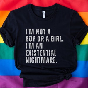 Nonbinary Shirt Sarcastic Gender Queer Shirt Genderfluid Pride Outfit Enby LGBT Clothing Non-Cis LGBTQIA Coming Out Gift