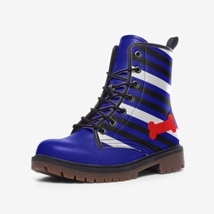 Puppy Play Pride Boots; Pup Play Flag Vegan Leather Combat Shoes; Pet Play Outfit For Pride Parade; Gay LGBT Clothing, Unisex Boots