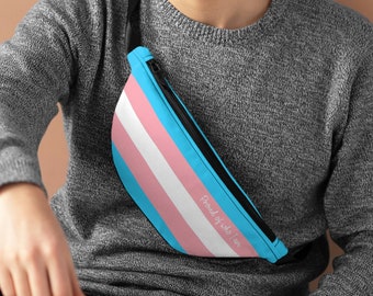 Heuptasje transgender; Trans mtf ftm Pride Flag crossover-tas; LGBTQ Visibility-reisheuptas; LGBT-awareness-merchandise voor hem of haar