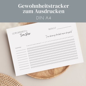 Habit Tracker - Instant Printable - Habit Tracker Template - A4 - Writeable Monthly - Digital File to Print - Routines Planner