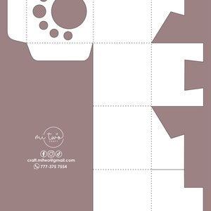 Box Template for bubbles and crayons Box Template PSD/SVG/DXF/Pdf