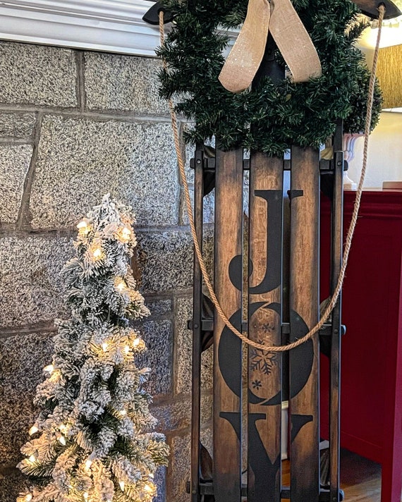 Vintage Sled Christmas Decoration 