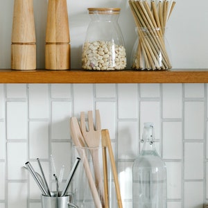 Wall shelf made of oak with or without tree edge! Wall board wall shelf wood with fastening in various sizes Storage shelf board