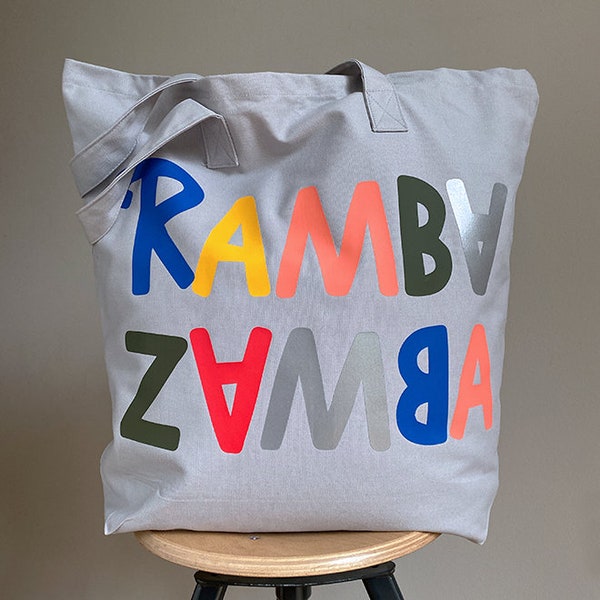 Tasche | Einkaufsbeutel | Rambazamba | Beutel | Reflektor | reflektiert in der Dunkelheit | Baumwolltasche | große Tasche | großer Beutel